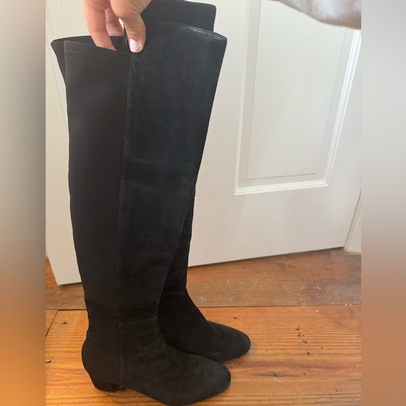 Stuart Weitzman Reserve Stretch Suede Over-The-Knee Boots - Picture 3 of 6